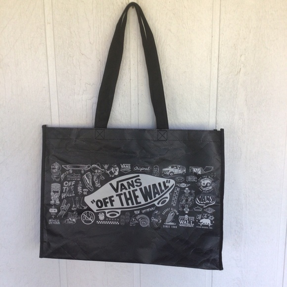VANS OFF THE WALL GRAPHIC PRINT TOTE BAG - Picture 1 of 12